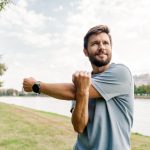 Healthy man doing exercise