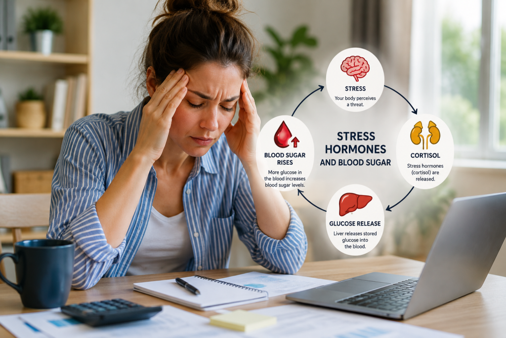 stress hormones and blood sugar